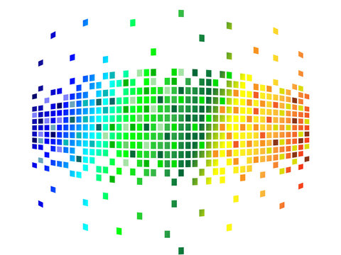various colors of pixels
