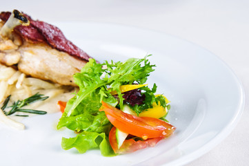 appetizing salad to pork ribs