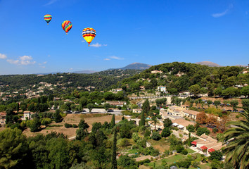 aerial view from the village of Saint-Paul France