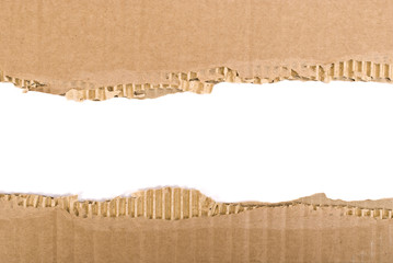 Corrugated cardboard border