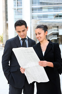 Business Team at Office Building