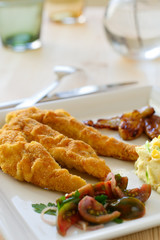 Breaded roasted chicken