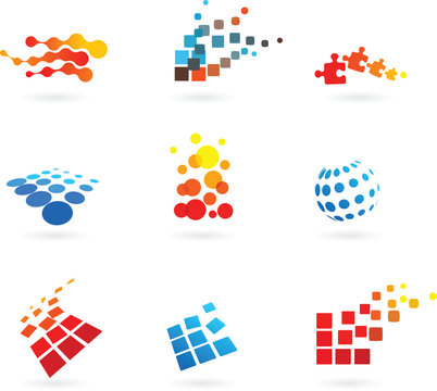 set of  abstract vector icons