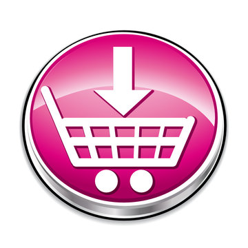 Pink design shopping cart button