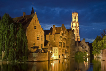 Obraz premium Bruges at night
