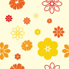 seamless pattern with flowers