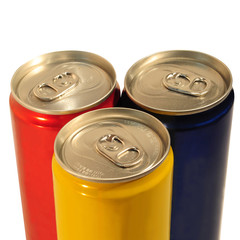 Tre lattine colorate