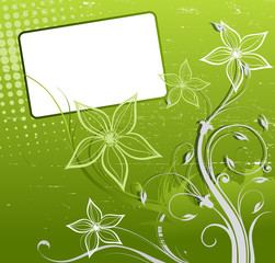 Abstract spring floral background vector with copy space