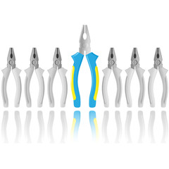 vector icons of combination pliers