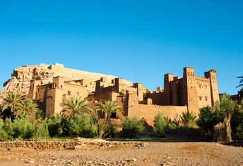 Ait benhaddou  Khasbah in Morocco - famous medieval fortress village 