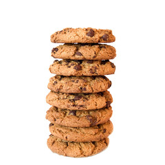 sweet cookies with chocolate on white 2