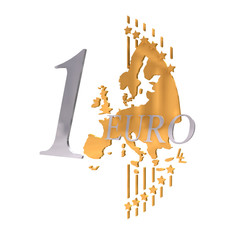 euro münz prägung 3d freigestellt