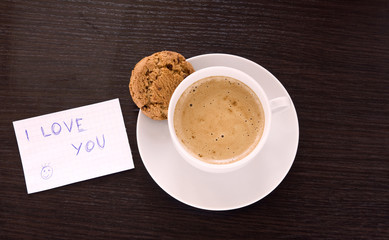 cappuccino coffee with love