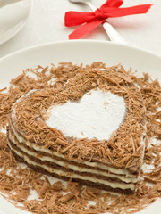 Heart-shaped cake