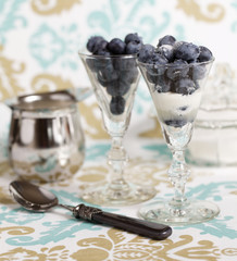 blueberry in a glass