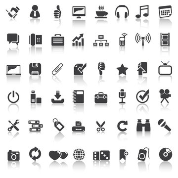 48 Icons Set 1 Business & Entertainment