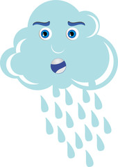 Regenwolke mit Gesicht