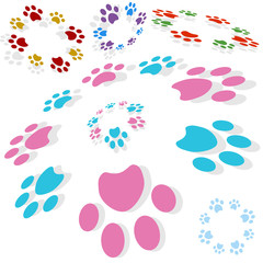 Paw Print Circle