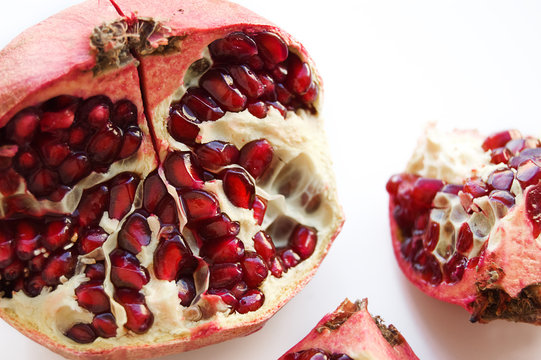 Pomegranate divided into parts