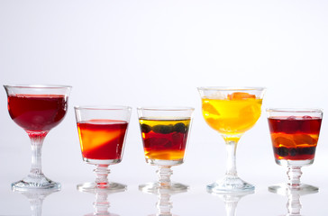 Row of multi-fruit jelly