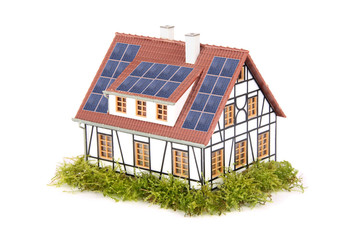 Timbered house with solar