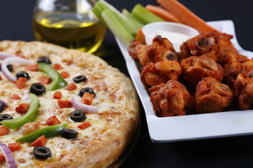 pizza and wings