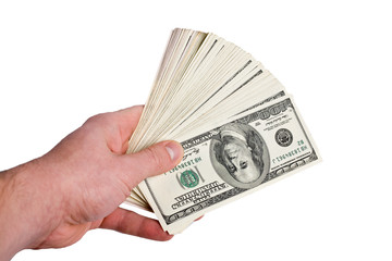 money in the hand