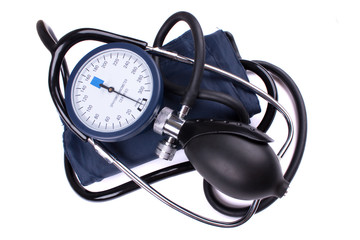 Manual blood pressure medical tool isolated