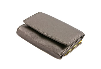 Gray leather wallet