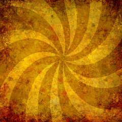 yellow vintage grunge background with sun rays