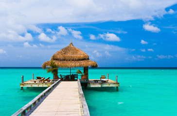 Water cafe on the beach