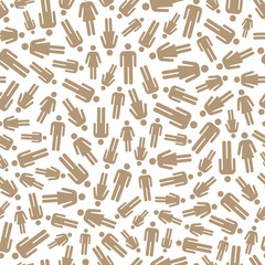 Seamless pattern with men and women symbol.