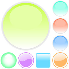 Web buttons for design. Vector set.