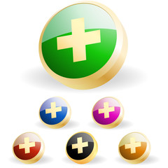 Obraz premium Add buttons. Vector set.
