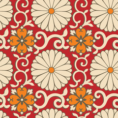 Naklejka premium Vector. Seamless floral patterns.
