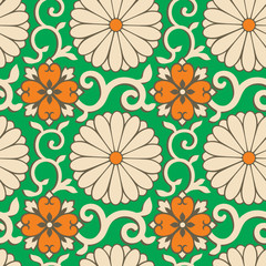 Vector. Seamless floral pattern