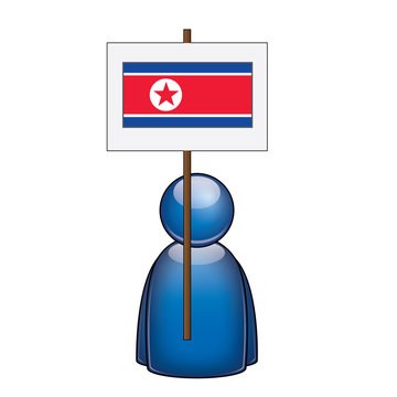 Pancarta Corea del Norte