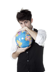 jeune homme d'affaires préserver la planète