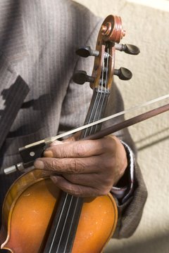 hand of old fiddle