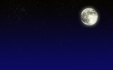 Night sky with moon