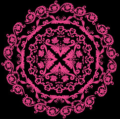 pink color circle pattern
