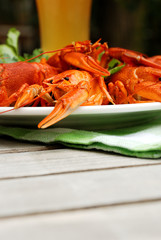 Lobsters on a plate