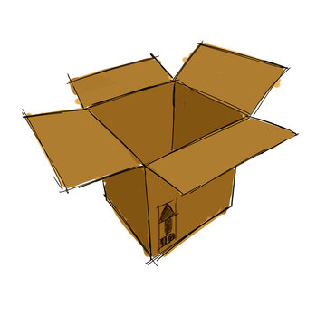 sketch of an  Open box
