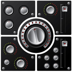 Fototapeta premium Hi-fi knobs with LED 2