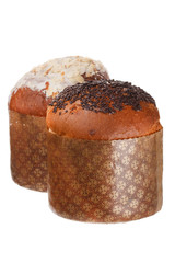 easter cakes  isolated on white