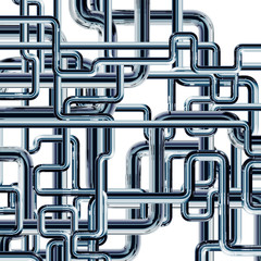 Piping on white background