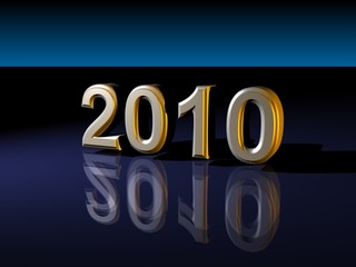 2010 Text Year Logo 3D Graphic