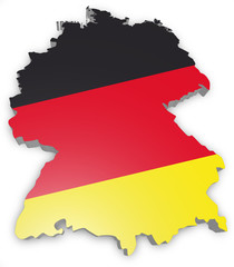 Obraz premium Deutschland Karte Flagge