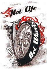 Naklejka premium Hot life