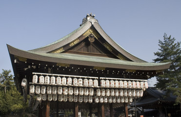 Fototapeta na wymiar Temple with Lanterns